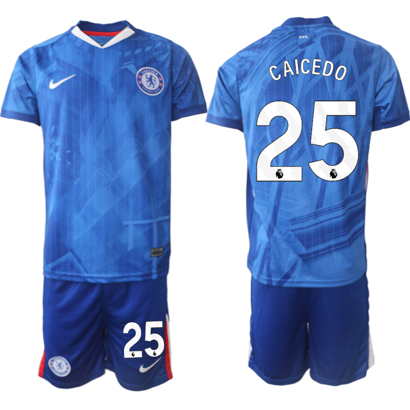 Men 2025-2026 Club Chelsea FC home Blue #25 Soccer Jersey
